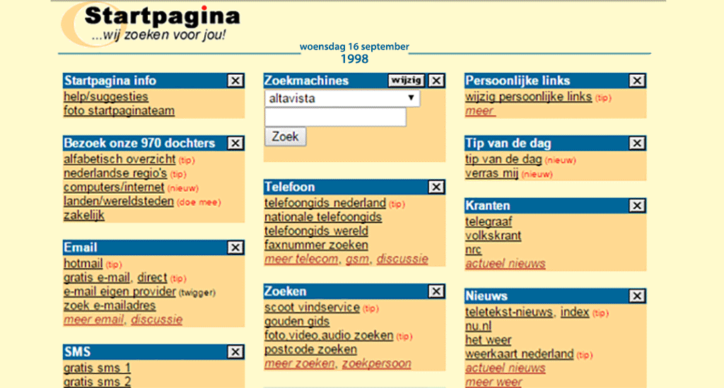 najpopularniejsza strona Holandii w 2000