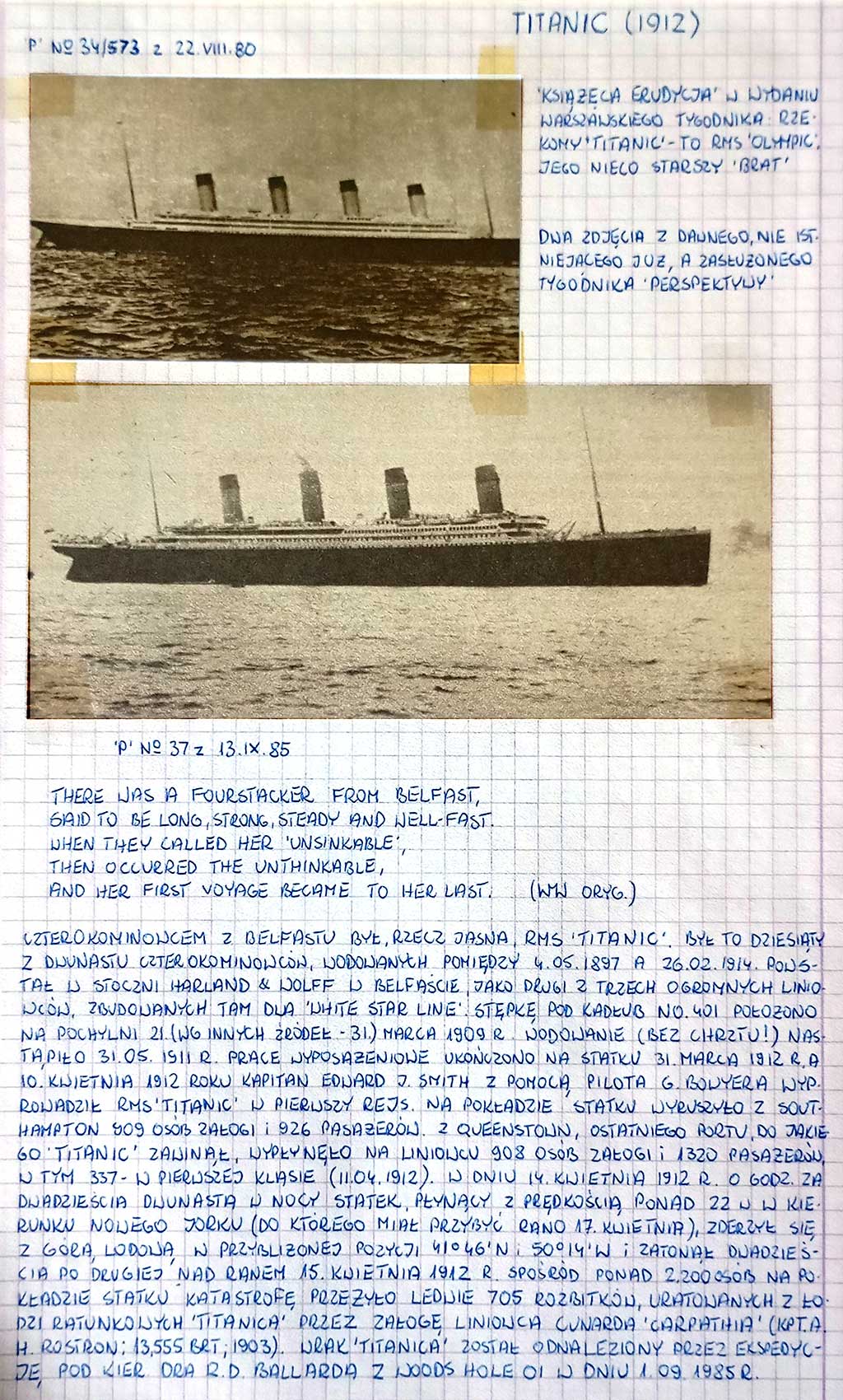 Titanic - opowieść Wojciecha Mareka Wachniewskiego