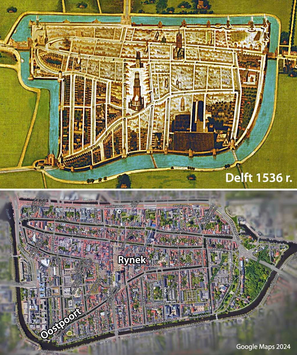 Mapa Delft