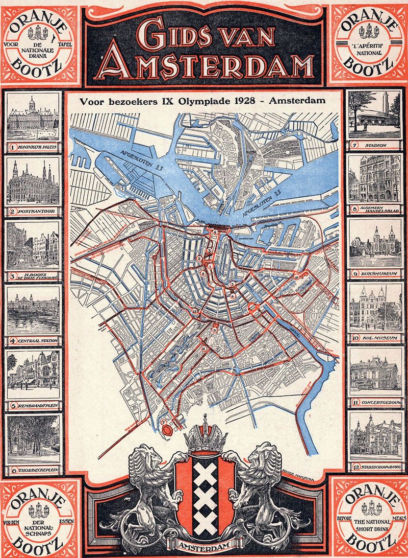 Mapa turystyczna Amsterdam
