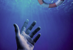 Człowiek tonie w milczeniu