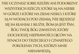 Dekalog, bardziej znany jako 10 przykazań