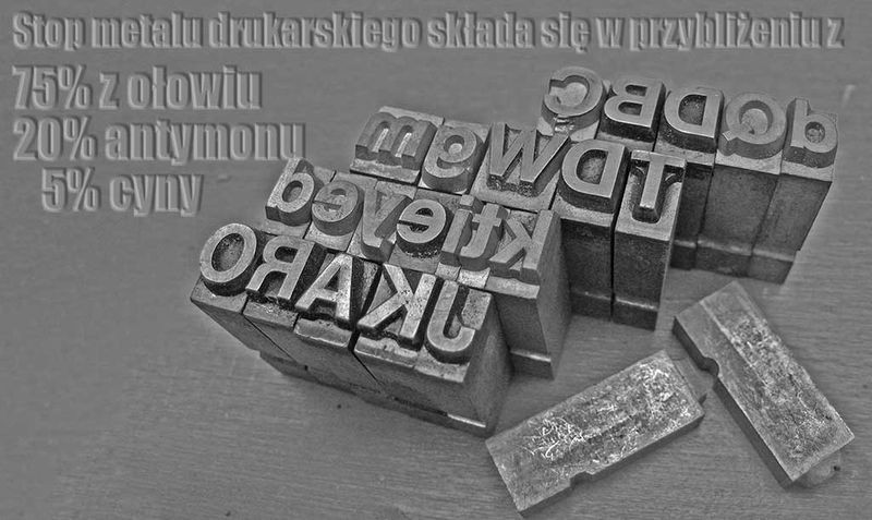 Czcionki drukarskie na zecerni