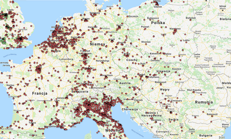 fotoradary w Europie 2018