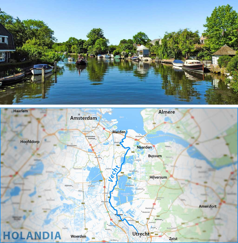 rzeczka Vecht w Holandii
