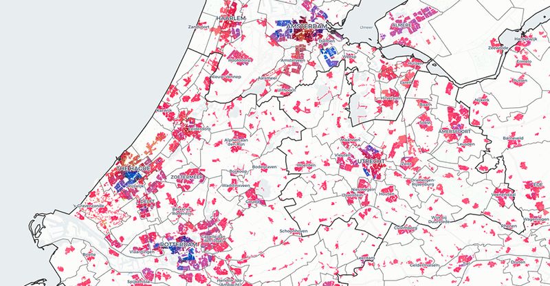 mapa Holandii