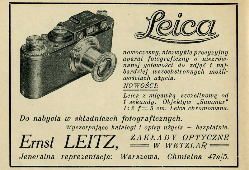 reklama Leici sprzed stu lat