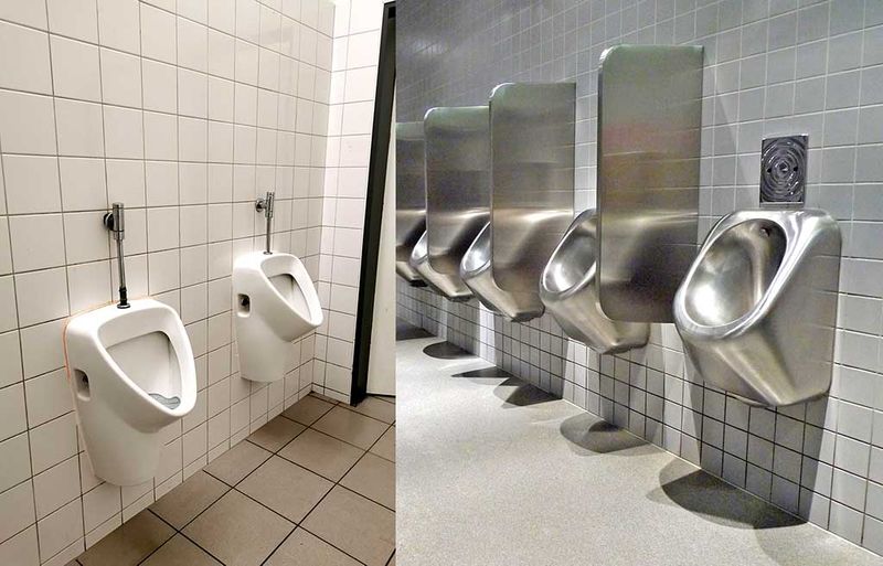 Wysokość pisuarów