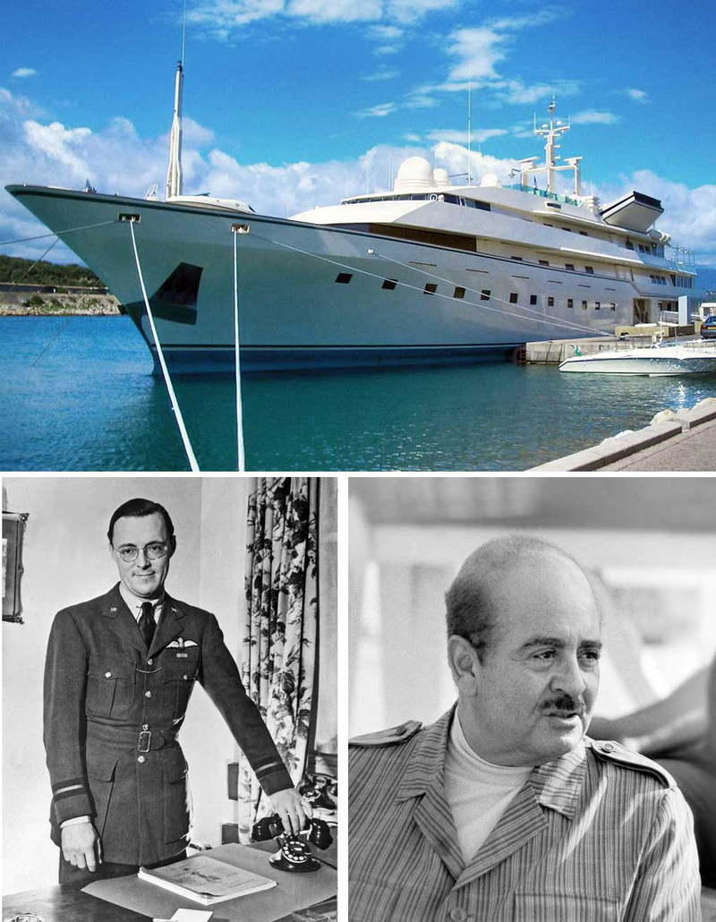 długi cień jachtu Nabila