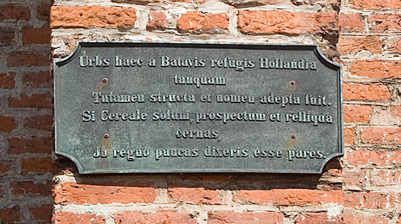 tablica pamiątka po Holendrach