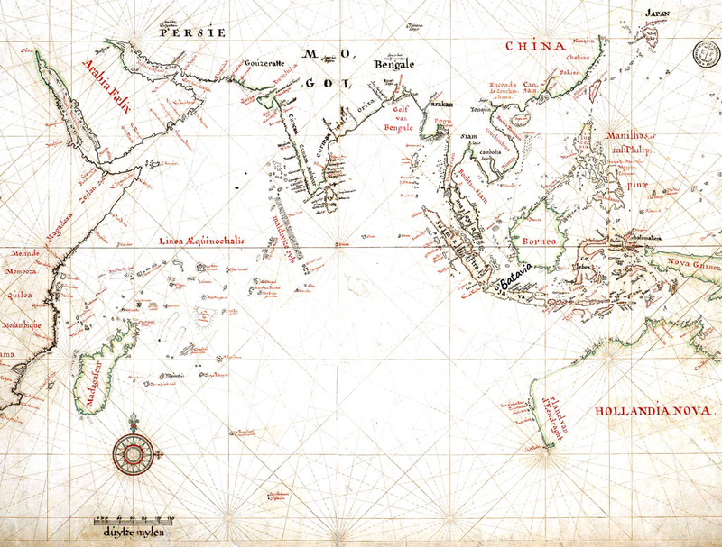 Obszar kontrolowany przez holenderską kompanię VOC