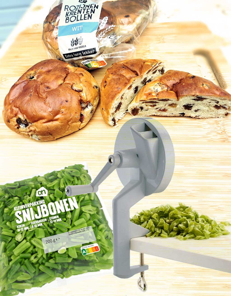 Krentebol, fasolka szparagowa mamut i młynek