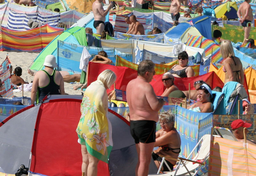 Polak i Niemiec na holenderskiej plaży