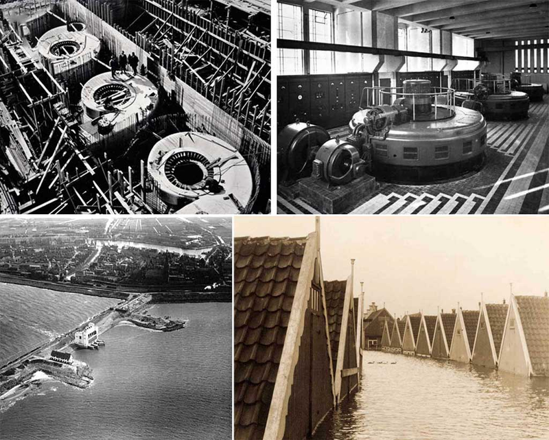 pompy odśrodkowe osuszanie lądu polder Holandia