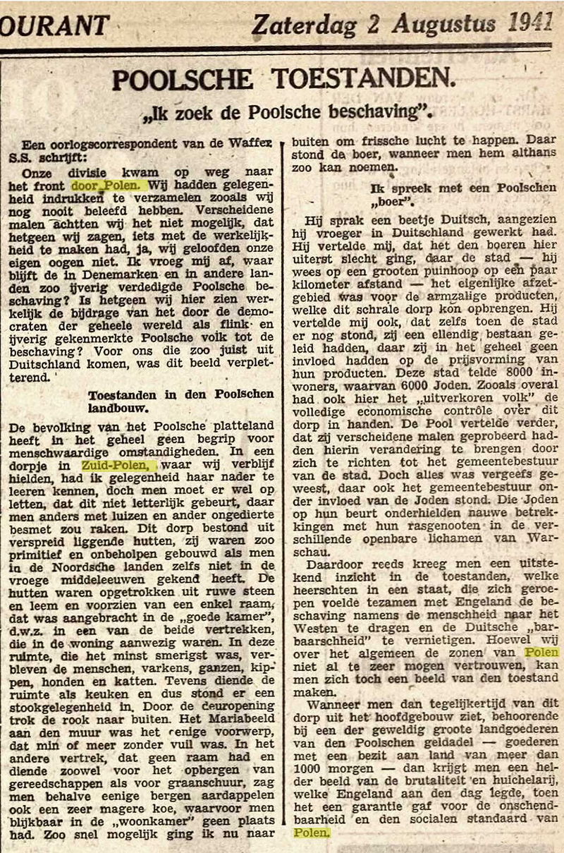 Polska w oczach młodego Holendra 1941 r.