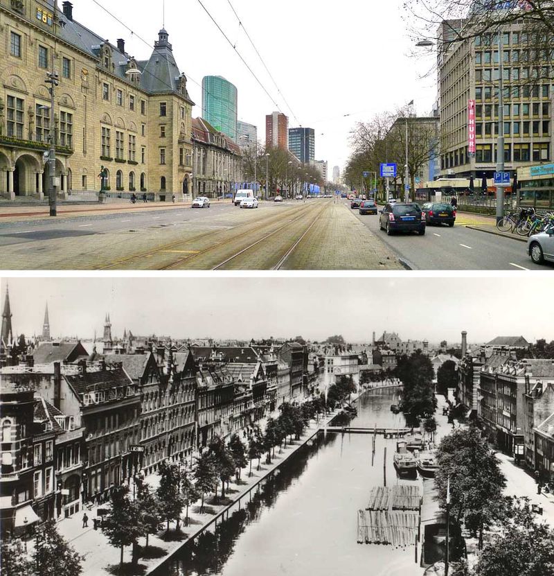 głowna ulica Rotterdamu