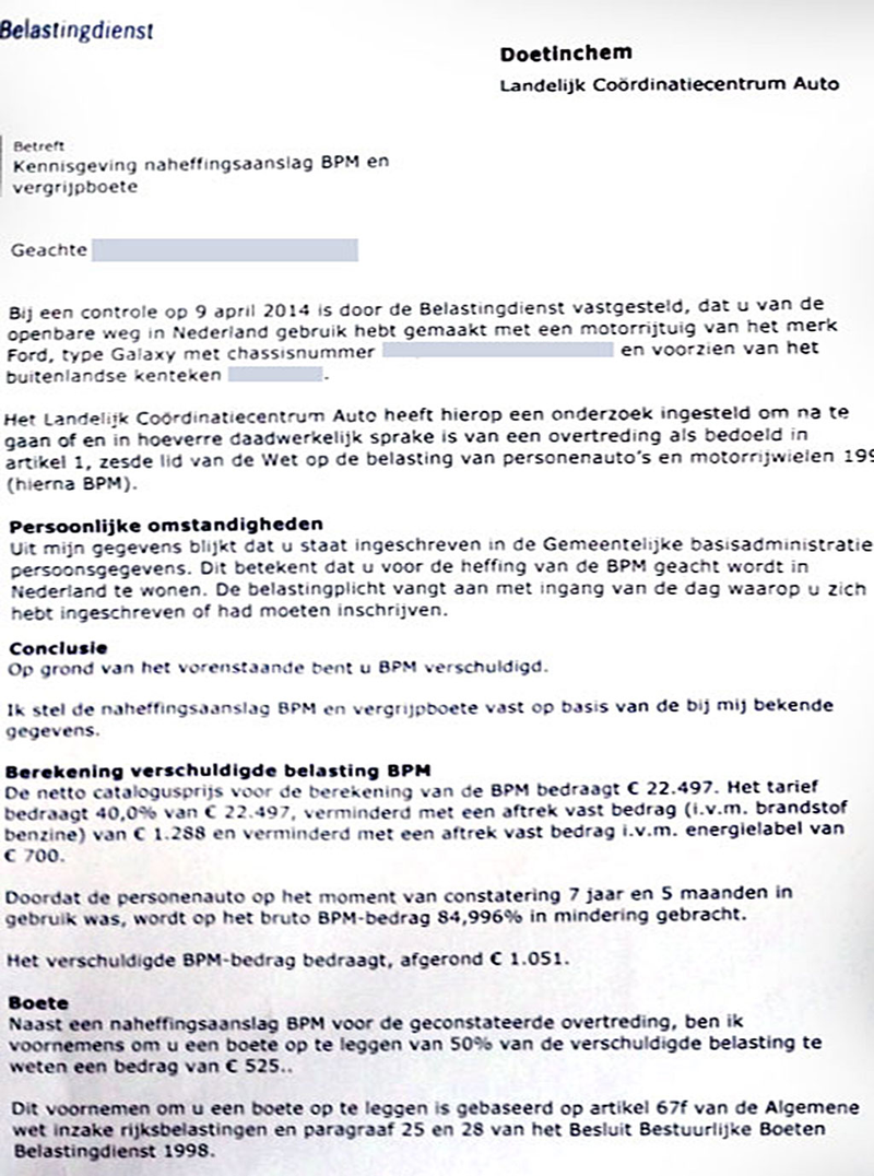 samochód z polskimi tablicami w Holandii