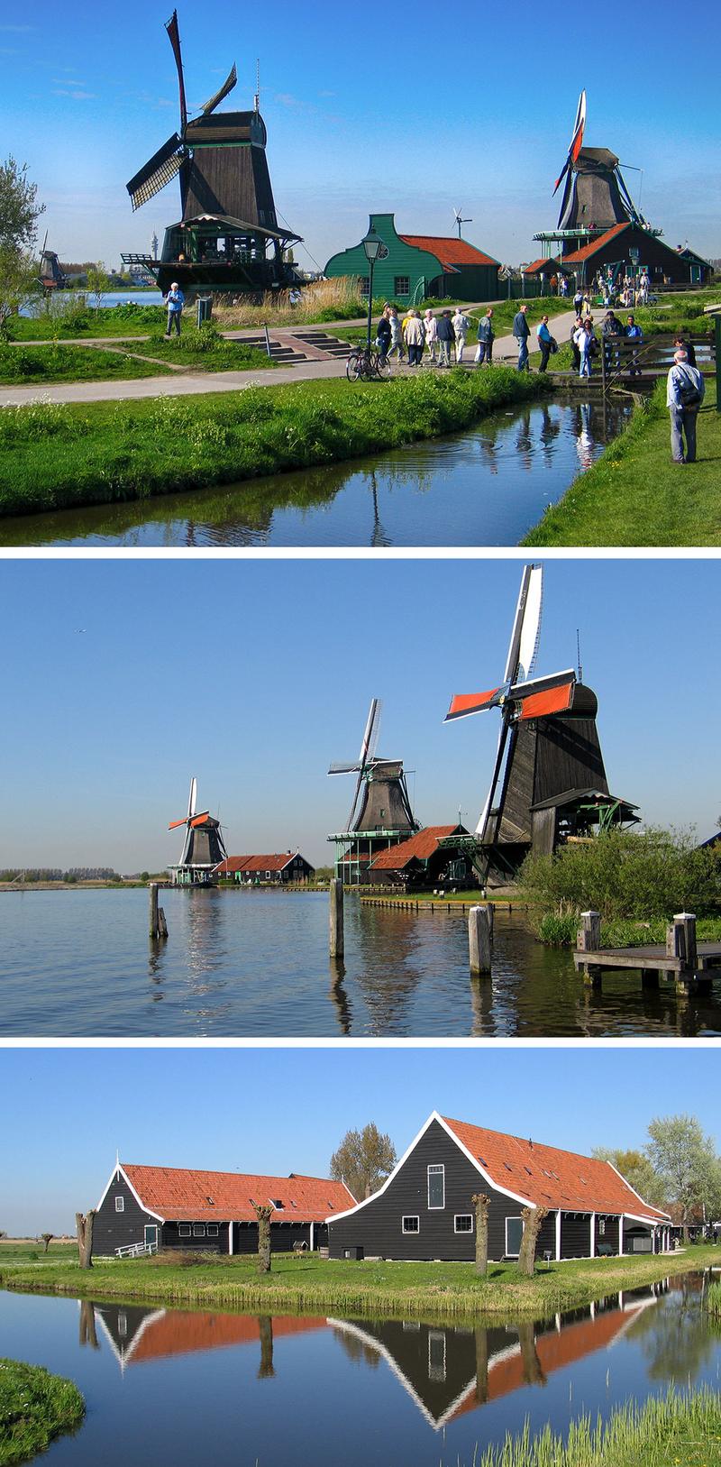 obrazki ze skansenu Zaanse Schans