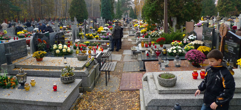 ruch drogowy na cmentarz