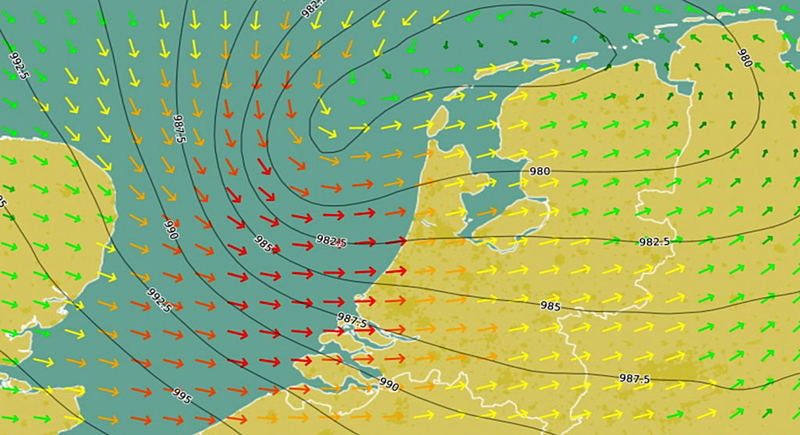 Sztorm nad Holandią