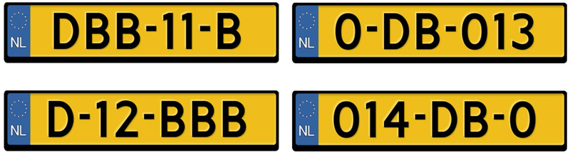 holenderskie tablice rejestracyjne