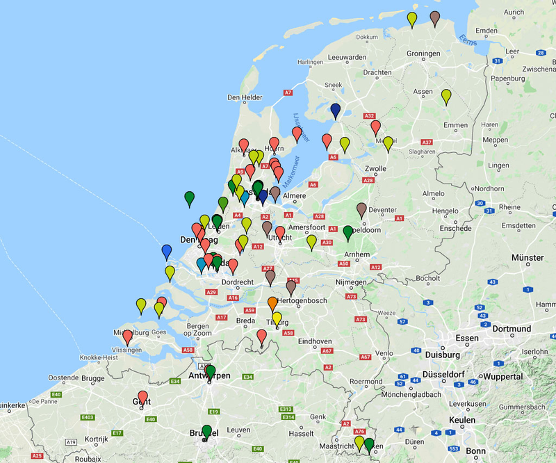 Turystyczna mapa Holandii