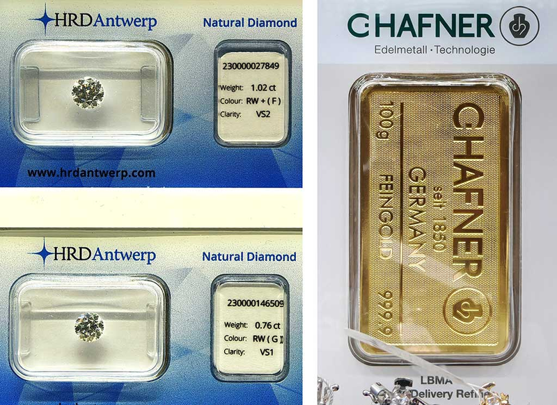 Diamenty i złoto w Antwerpii