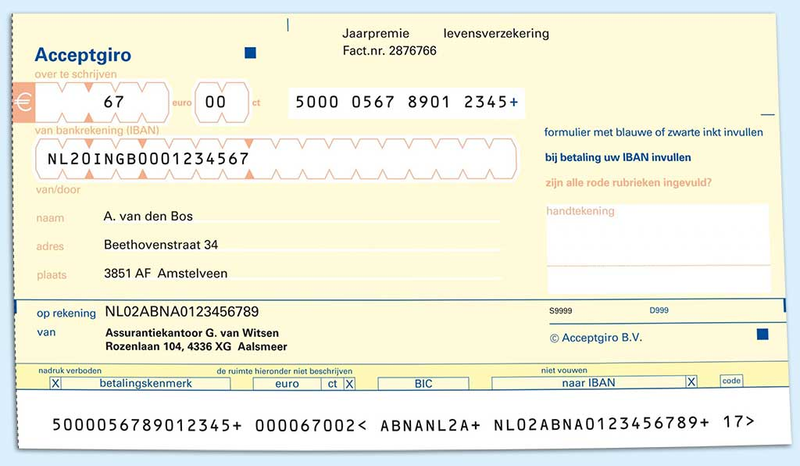 Acceptgirokaart holenderskie opłaty