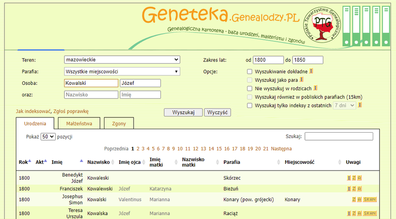 archiwum genealogiczne Polski