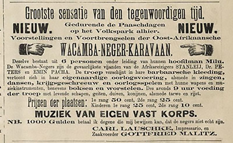 Występy murzynów w 1891.