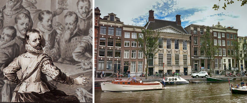 kamienicy w Amsterdamie