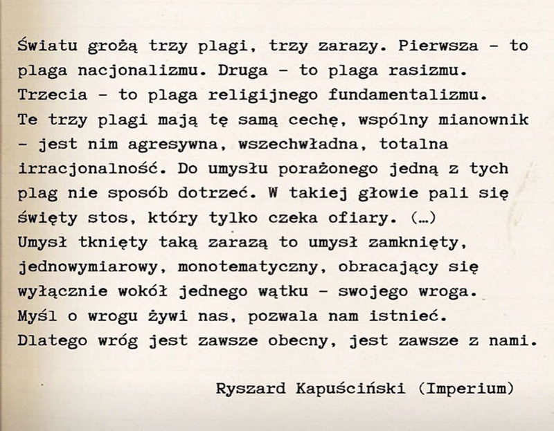 cytat Kapuścińskiego