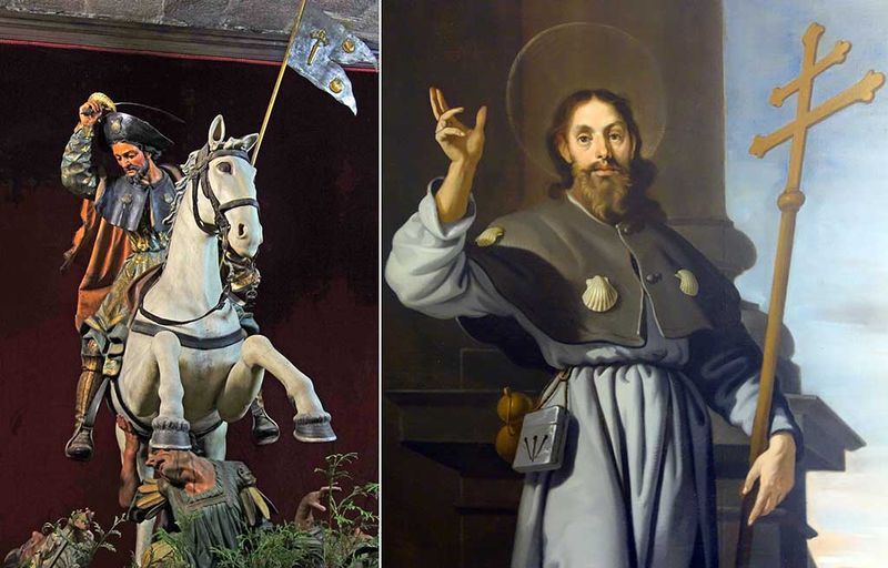 Święty Jakub walczy z innowiercami. 