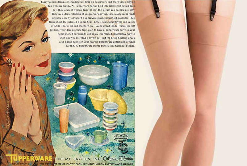 Plastikowe pojemniki i nylonowe pończochy