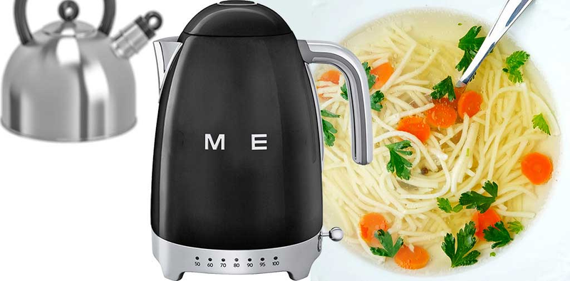 zagotować wodę i rosół